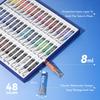 SUPER VISION Watercolor Paint Set Master Artist Grade 48 Colors x 8ml Watercolor Paint Tubes Professional Watercolor Paints Made from Mineral Pigments