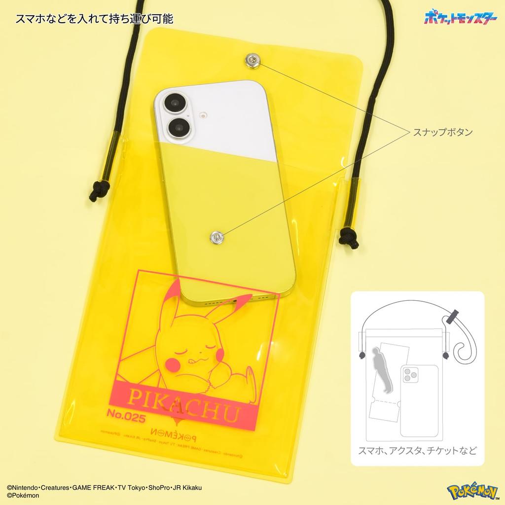 Gourmandies Pokemon IIIpocket Clear Smartphone Pouch Pikachu POKE-984A