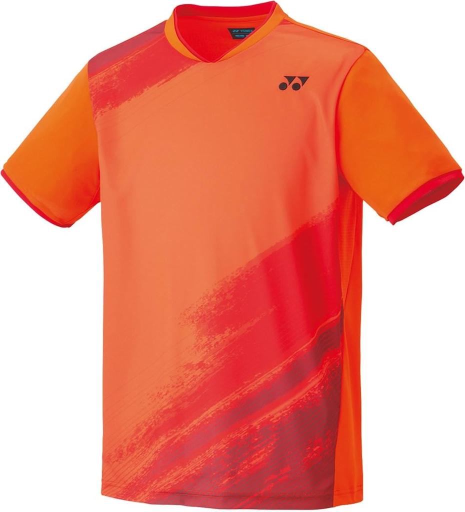 Yonex Short Sleeve Game Orange J120 Boys' Shirt, (005)