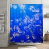 Underwater Jellyfish Shower Curtain Blue White Ocean Fish Printed Fabric Bathroom Decor for Home Bath Spa 72x84 inches with Ro