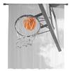 Basketball Sport Shooting Grey Sheer Drapes for Living Room Decoration Window Curtains Kitchen Curtains