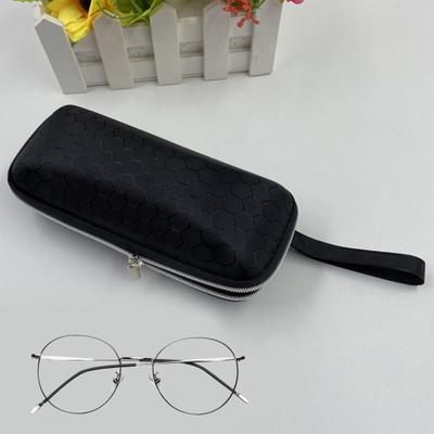 Scatola per occhiali da sole di lusso antiurto ampia applicazione moda elegante regalo di compleanno EVA custodia per occhiali con cerniera nera per ufficio