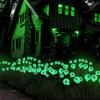 Halloween Outdoor Solar Eyeball Lights-LED Green&Purple Glow, Swinging Firefly Effect,for Creepy Yards, Lawns & Halloween Haunts