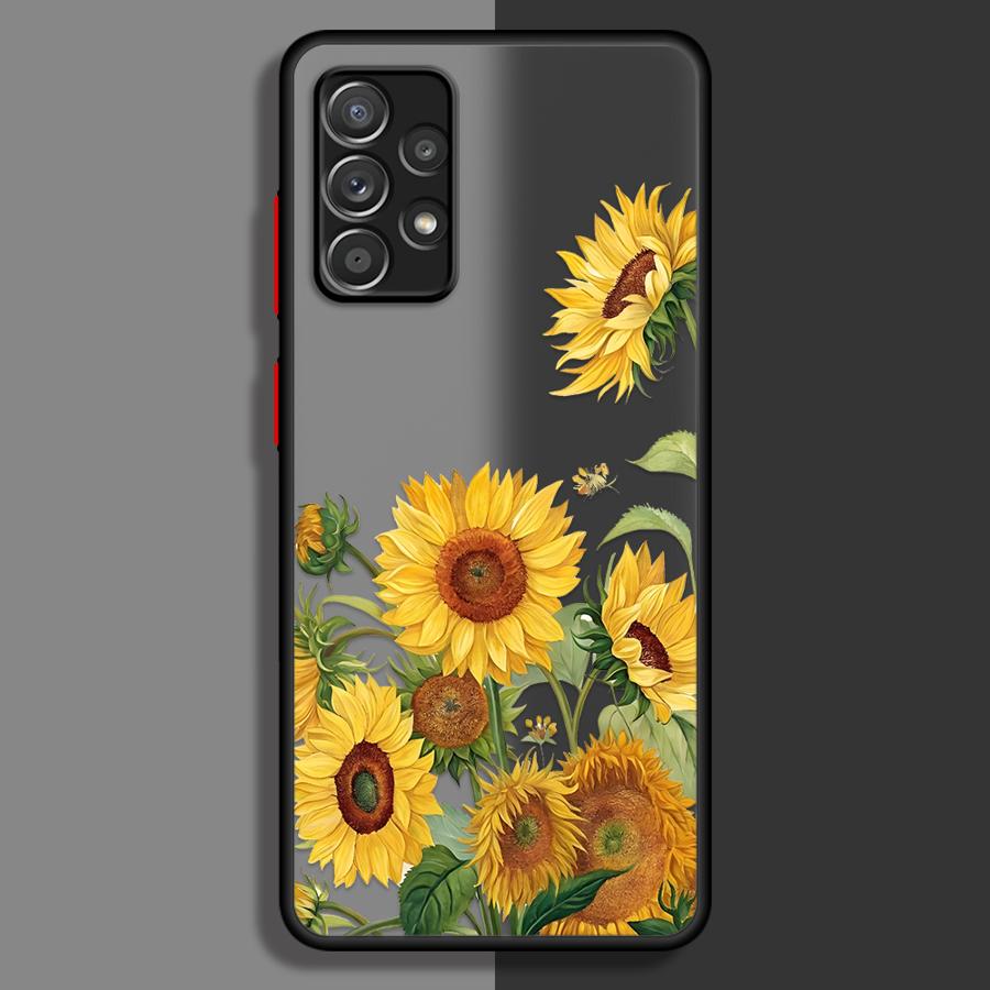 Flower Sunflower Phone Cover Case for Samsung Galaxy A35 A56 A55 A34 A36 A54 A16 A15 A14 A23 A73 A33 A52S A72 A17 A52 A53