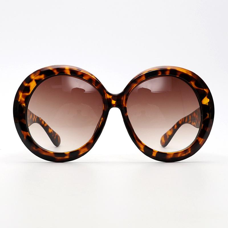 New trendy sunglasses, European and American fashion round large-frame sunglasses, street shooting personalized trendy sunglasses