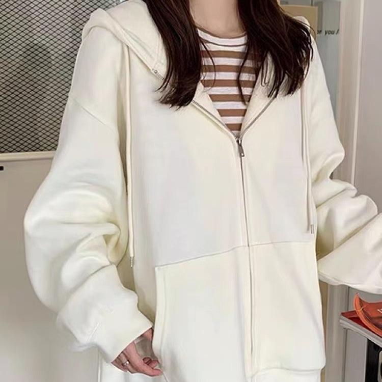 Women's Trendy Casual Zipper Hooded Cardigan for Autumn/Winter