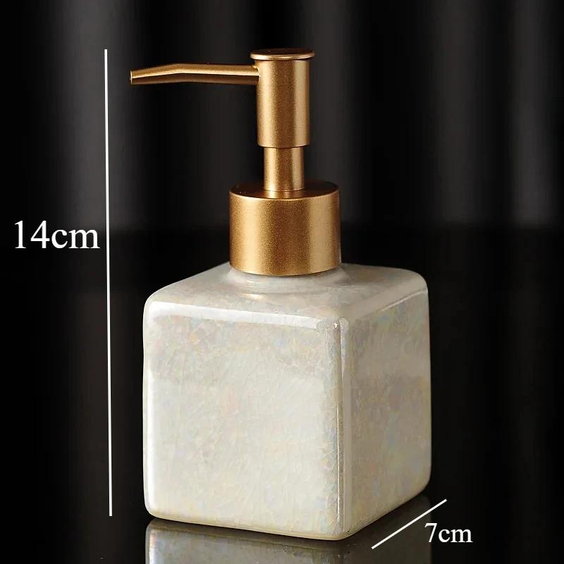 

Light Luxury Hand Sanitzer Holder Ceramics Travel Portable Bathroom Sanitizer Bottles Shampoo Shower Gel Bottle Container