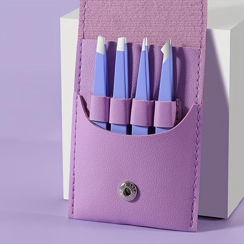 Ouriner Eyebrow Tweezers Set 4 Pcs Stainless Steel Eyebrow Forceps Professional Beauty Tool Set For Facial Hair Inward Growing