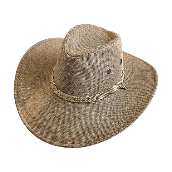 

Breathable Cowboys Hat Sunscreen Wide Brim Sweat-wicking Panama Hat Outdoor Supplies хакі