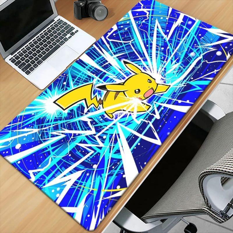 Pokemon Cartoon Cute HD Printing Gaming Mousepad Computer Lock Edge Natural Rubber Esports Desk Pad Large Mouse Pad