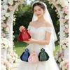 Drawstring Jewelry Storage Pouch Solid Color Party Favor Bag Velvet Drawstring Bag  Jewelry Storage