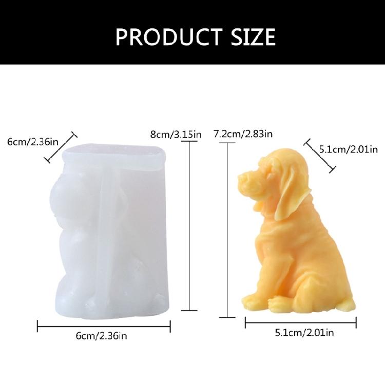 Animal Dog Shaped Candle Silicone Molds for Candle Soap Table Ornaments Gypsum Decorations, Epoxy Resin Silicone Molds