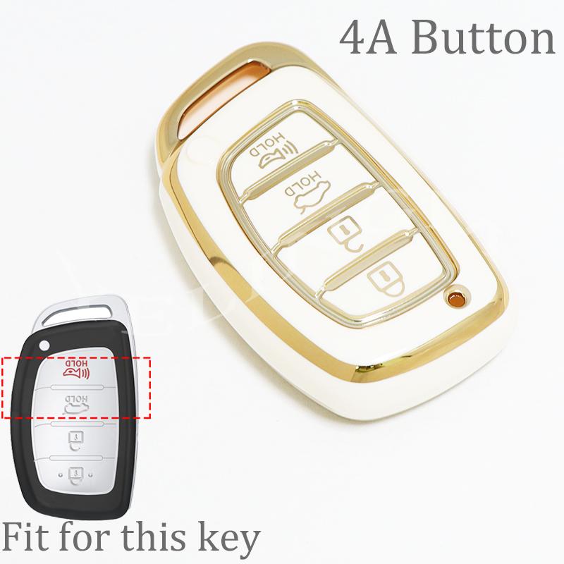4 Button Car Key Case Cover For Hyundai Avante Sonata Santa Fe Tucson Elantra Azera Creta