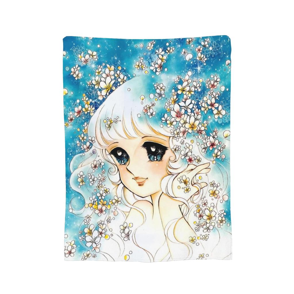 Candy Candy Manga Decke Korallenfleece Plüsch Sommer Atmungsaktiv Super Weich Überwurfdecken für Bettwäsche Reise Steppdecke