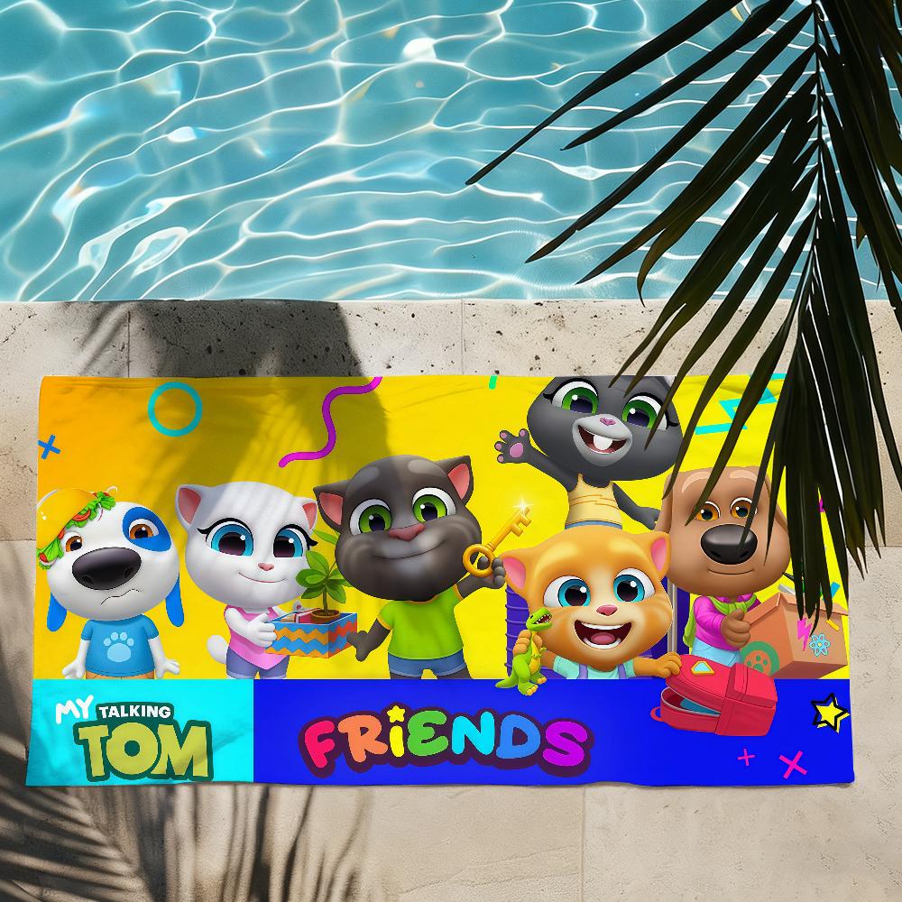 Talking T-Tom And F-Friends Towel Quick Drying Beach Towels Are Suitable For Swimming Pools Camping Yoga And The Gym