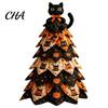 Set Base Patchwork Artistico Fai da Te Tessuto Trapuntato Albero di Natale Kit Artigianale, Materiali Artigianali Educativi Fatti a Mano Vintage per Famiglia Set da Cucito Natalizio,