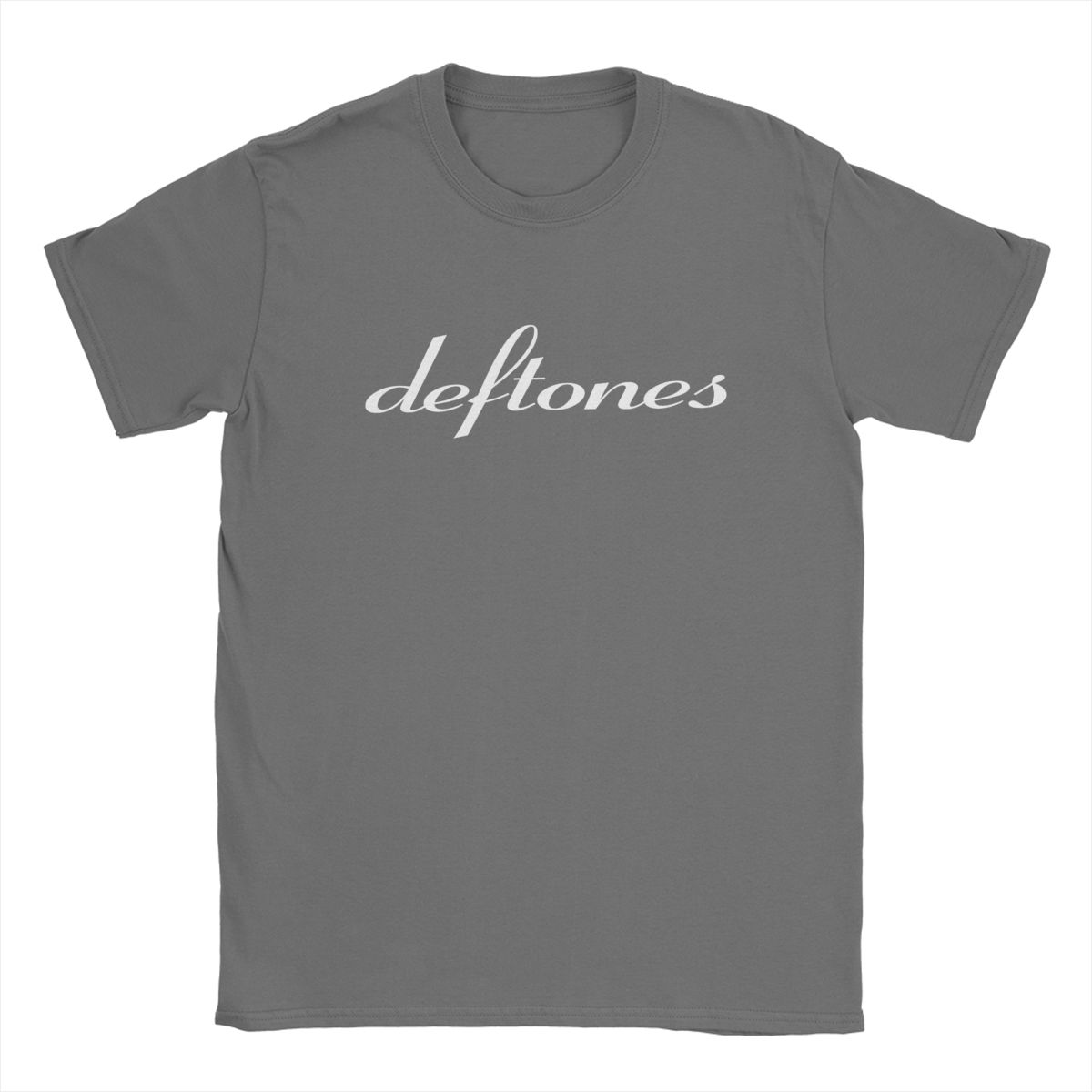 

Мужские футболки Deftones с белым логотипом Харадзюку Готика Японский Винтаж Хлопковая футболка Круглый вырез Короткий рукав Футболки Большого размера S