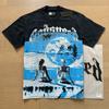 Godspeed retro printing foreign trade beauty tide high street men and women casual trend hip hop apricot old short sleeve T-shirt