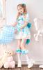 Malymoon Cosplay Magical Girl Checkered Sailor Pink and 10109 10-Piece Uniform, Blue, Costume, Malymoon, (Blue)