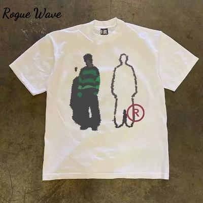 RogueWave Comfortable New Niche Street Style Versatile Short-sleeved T-shirt for Both Men and Women Casual and Trendy Top