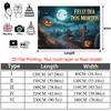 Party Backdrop Halloween Flat Graveyard Scary Pumpkin Lanterns Tombstones Event Photo Background Outdoor Party Decor