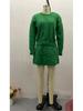 2024 Autumn European & American College Style Knitted Sweater and Skirt Set for Women