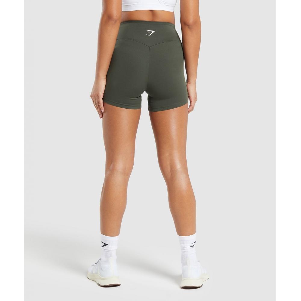 Gymshark Training Tight Shorts Strength Green B2a8h Ecjh