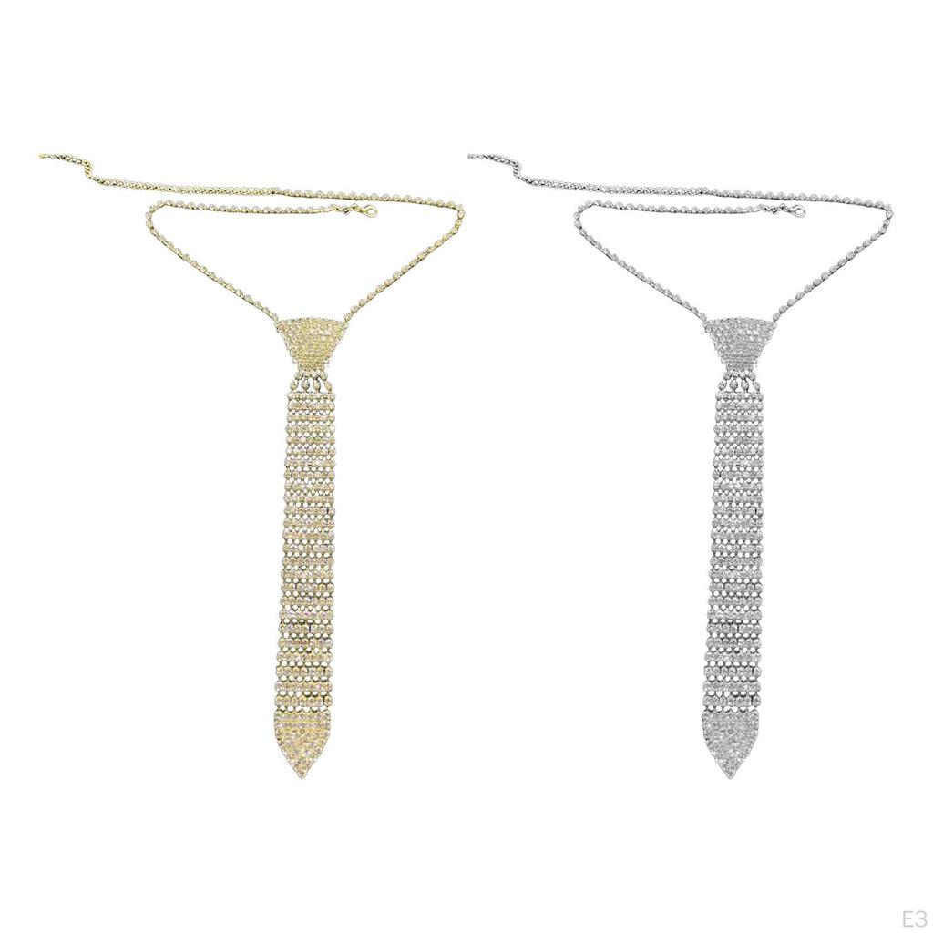 Drahokamový náhrdelník Kravata Módní pro muže a ženy Dekorativní Nastavitelný Kostýmní doplněk Lesk