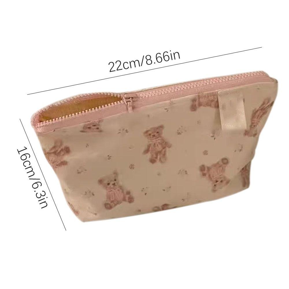 

Kawaii Cartoon Bear Makeup Bag Large Capacity Jewelry Lipstick Storage Clutch Bag Travel Organizer Portable Washbag