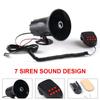 1 Set 12V 50W 120dB Air Siren Horn Warning Alarm Megaphone for Car Truck MIC Speaker 7 Sounds Loud for Car Van Truck Train RV Bo