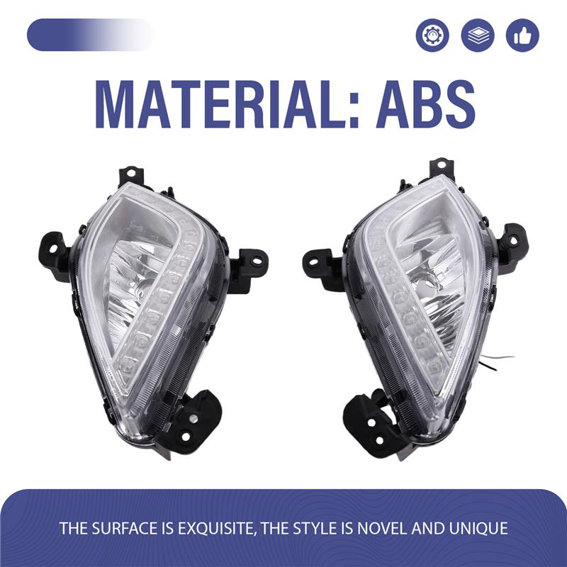 A16P-Car Accessories Front Bumper Fog Lights Foglamps LED Fog Lamp For Hyundai Elantra GT I30 2012-2016