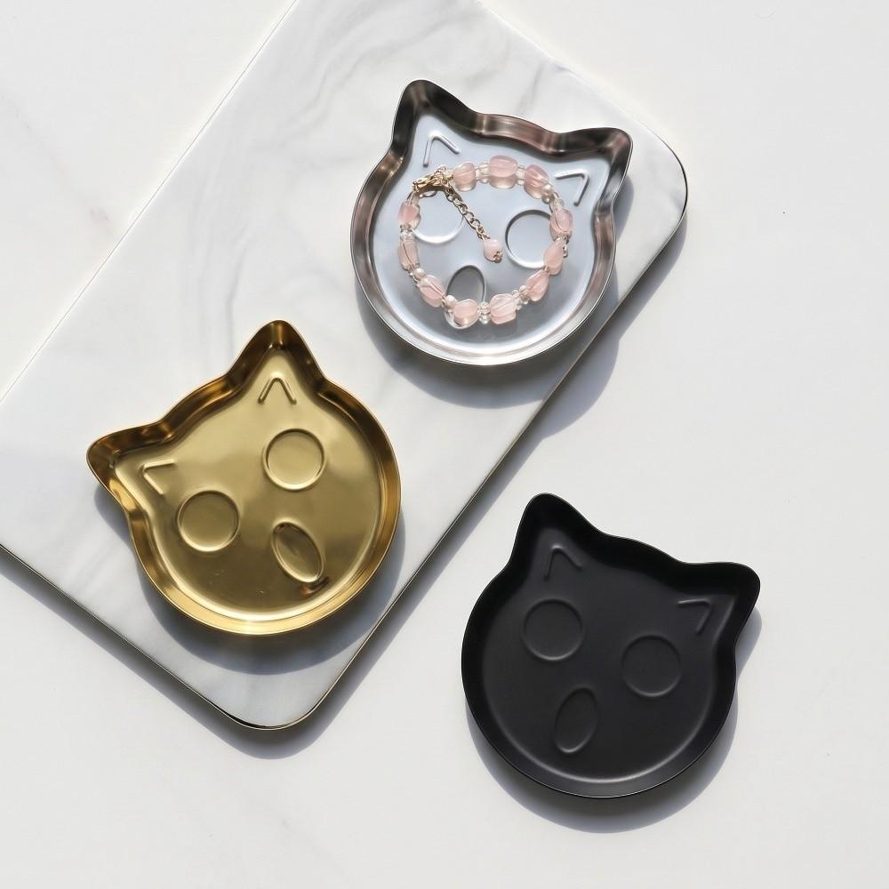 3pcs Earphone Key Organizer Cat Paw Ring Holder Trinket Dish Jewelry Storage Plate  Bedroom Use
