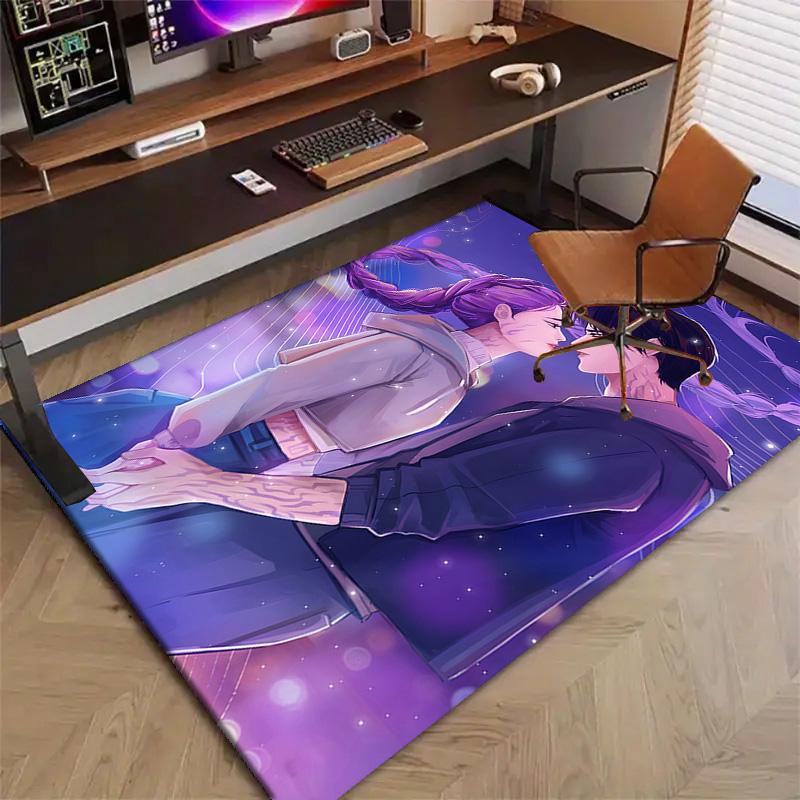 1pc KPop Demon Hunters18 Design Printed Area Rug Carpet for Bedroom Living Room Home Decor Rugs Mat Non Slip Mat Rug for Bedside