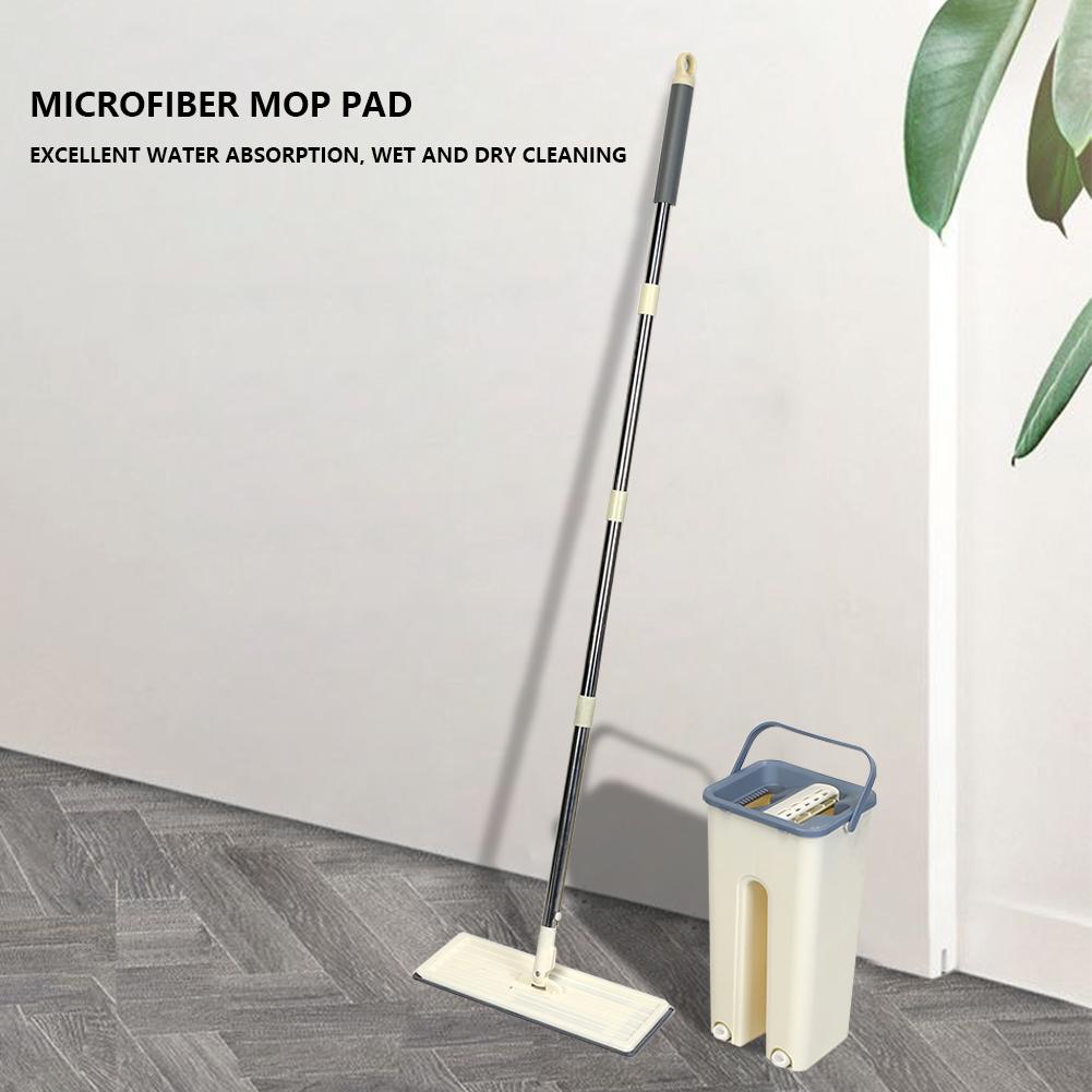 Multi-functional Flat Squeeze Mop with Bucket Floor Cleaning Mop Bucket Sets Household Cleaning Tool Floor Cleaning Cloth Pads