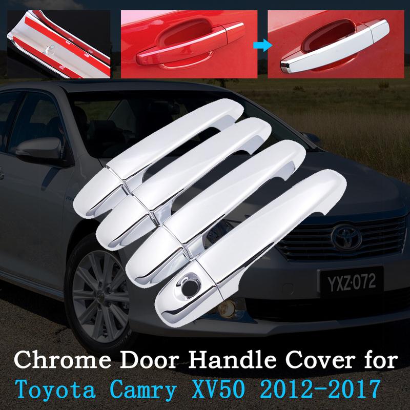 Chrome Car Door Handle Cover for Toyota Camry XV50 Daihatsu Altis Aurion 2012~2017 Trim Exterior Car Accessories 2014 2015 2016