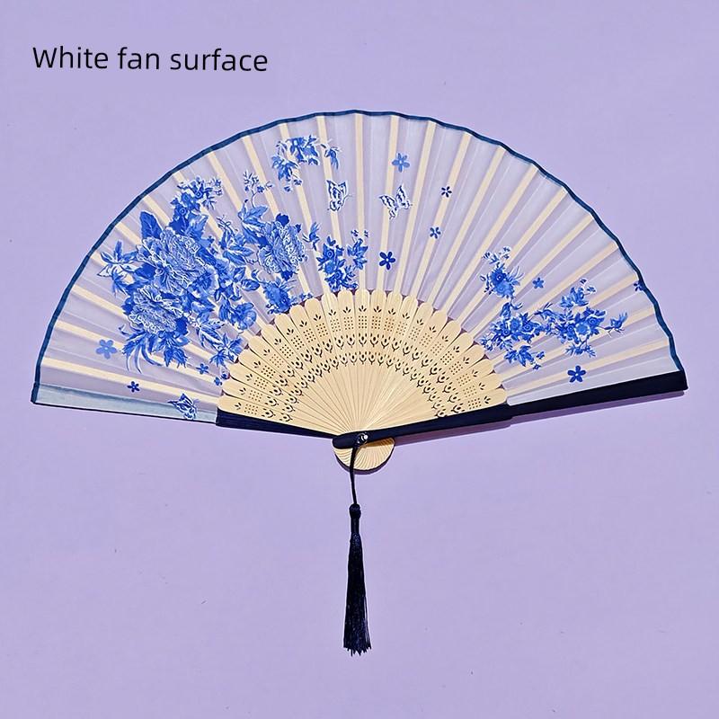Traditional Folding Fan for Summer, Portable Folding Fan for Hanfu Dance, Qipao Show, New Chinese Style, Portable Gift Bamboo Fan
