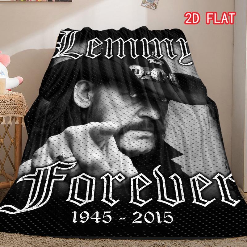 Lemmy Forever 1945-2015 Rockstar Porträt Schwarz Weiß Vintage Druck Weiche Flanell Decke Leicht Warm Sofa Couch Bett Wohnkultur Überwurf