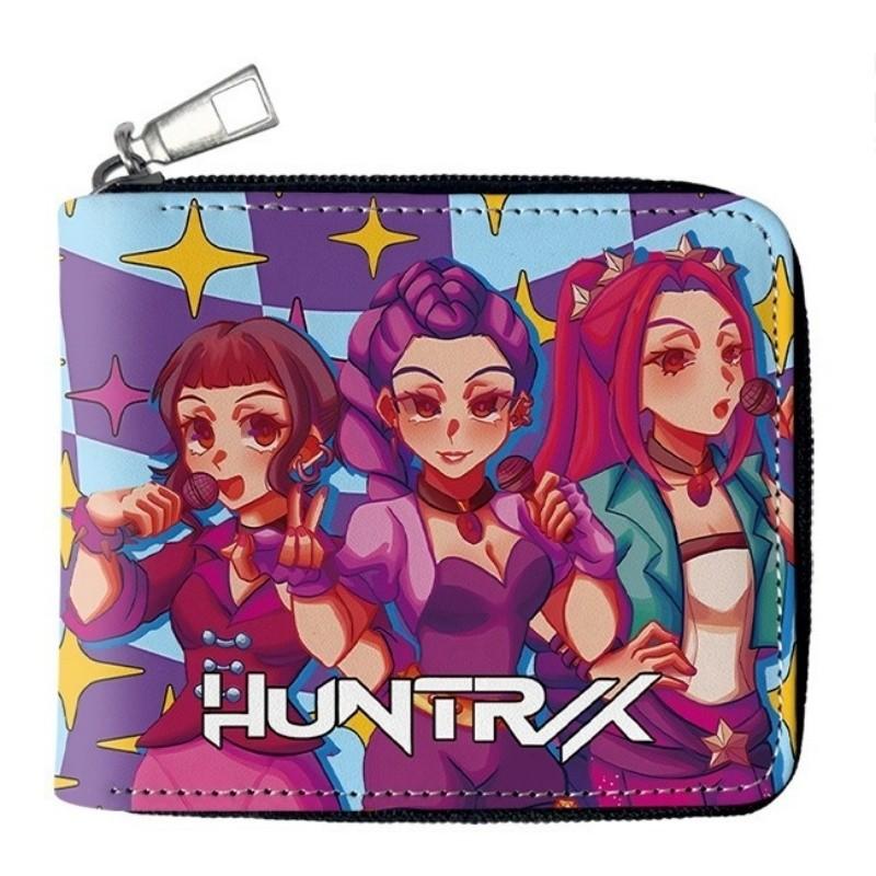 

Short Zipper Kpop Hunters Rumi Zoey Mira PU Wallet Folding Purse 10x12x2.5cm