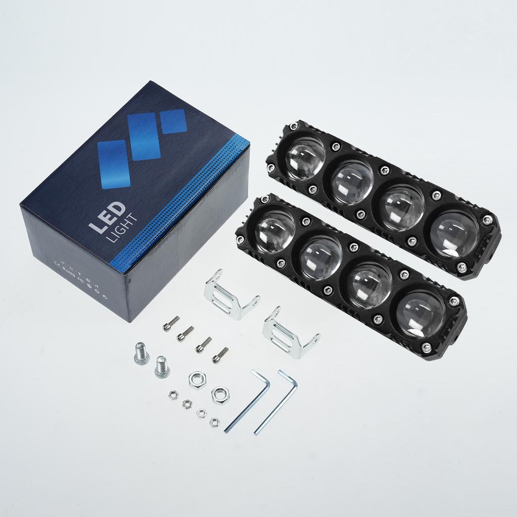 Motorcycle Spotlights Motorcycle LED Driving Lights with 5 Lighting Modes IP68 Waterproof for