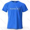 Samurai Sword Sharp Printed Men's T-Shirt 100% Cotton Oversized Martial Arts Fashion Graphic Tees for Women Tops Tees Streetwear