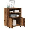 Mobile Cabinet with Rustic Wood Look 60 X 48 X 81 Cm Engineered Wood