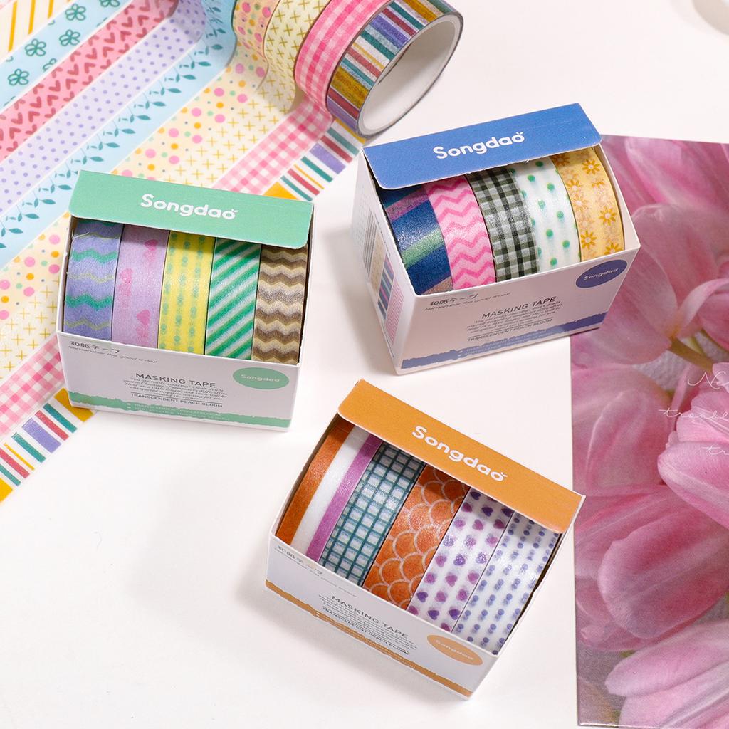 Retro Cartoon Color Ful Washi Tape Set for DIY Photo Frames Diaries Gift Box Packaging Exquisite Decorative Items Cute Gift