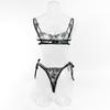 Elegant Cross-border Sexy Embroidered Lace Butterfly Bra & Lingerie Set
