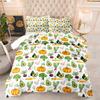 Halloween Duvet Cover Set Pumpkin Lantern Pattern Comforter Cover King Queen Size for Kids Boys Girls Gift Polyester Bedding Set