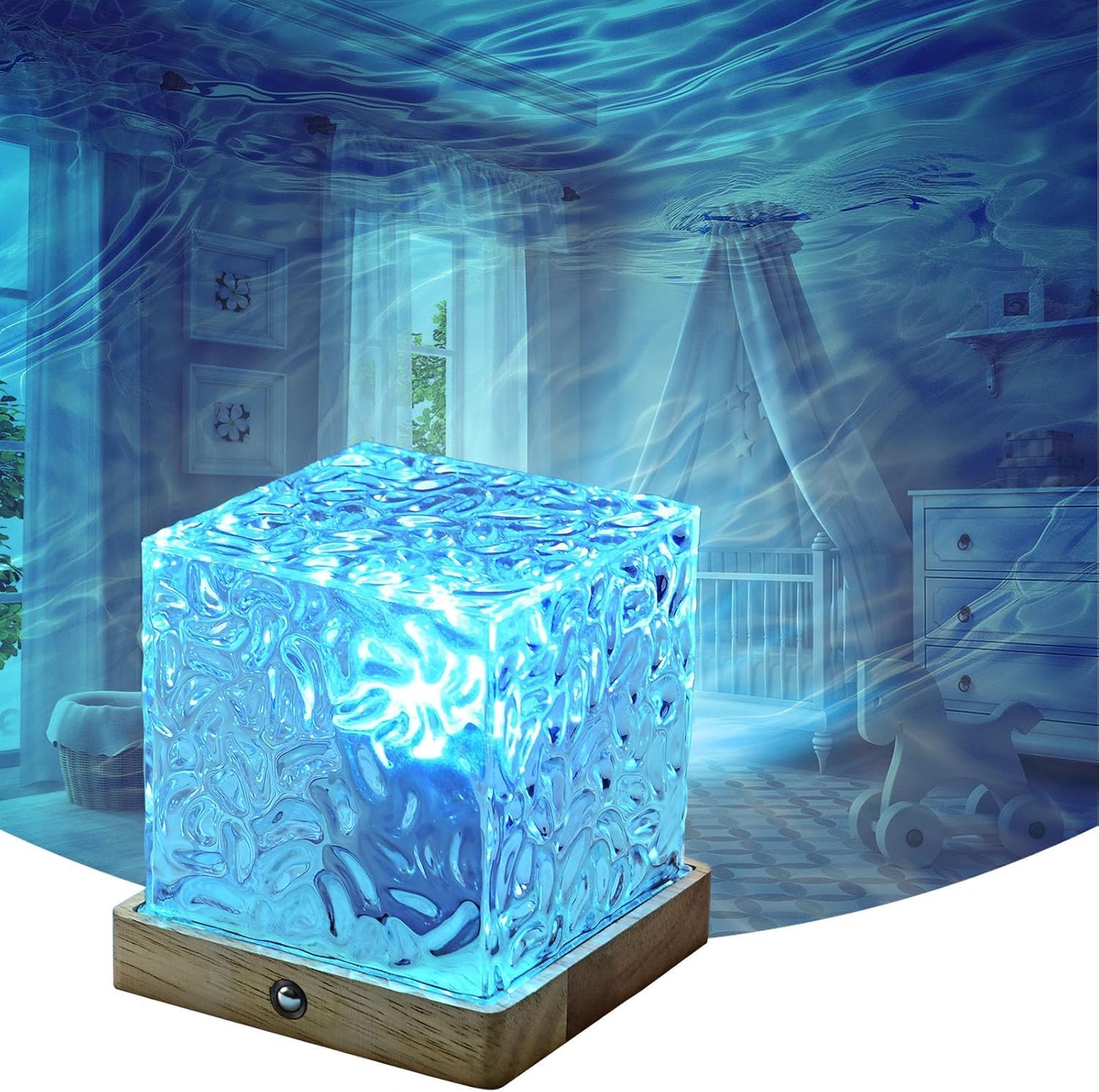 

LETOUR Нічний Морський Аврора Сенсорний пульт дистанційного керування 16-кольоровий тонувальний проектор Обертова водна хвиля Атмосфера Світлодіодний шнур живлення Тип світла, світло, лампа, + керування срібний