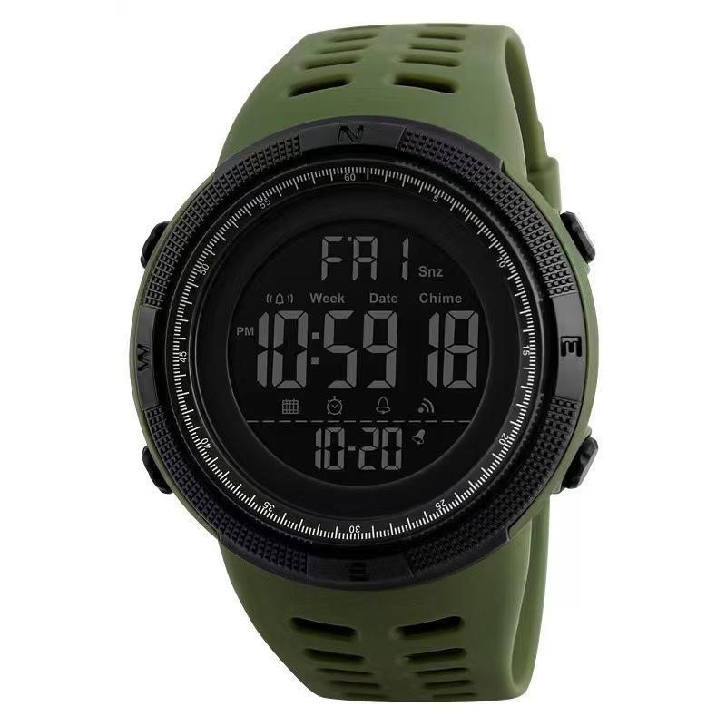 Men's Electronic Watch Large Screen Sports Multi-function Cold Light Student Watch