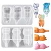 Three Head Silicone Molds, DIY Crystal Resin Silicone Molds, Creative Keychain Molds, Handcrafted Toy Molds