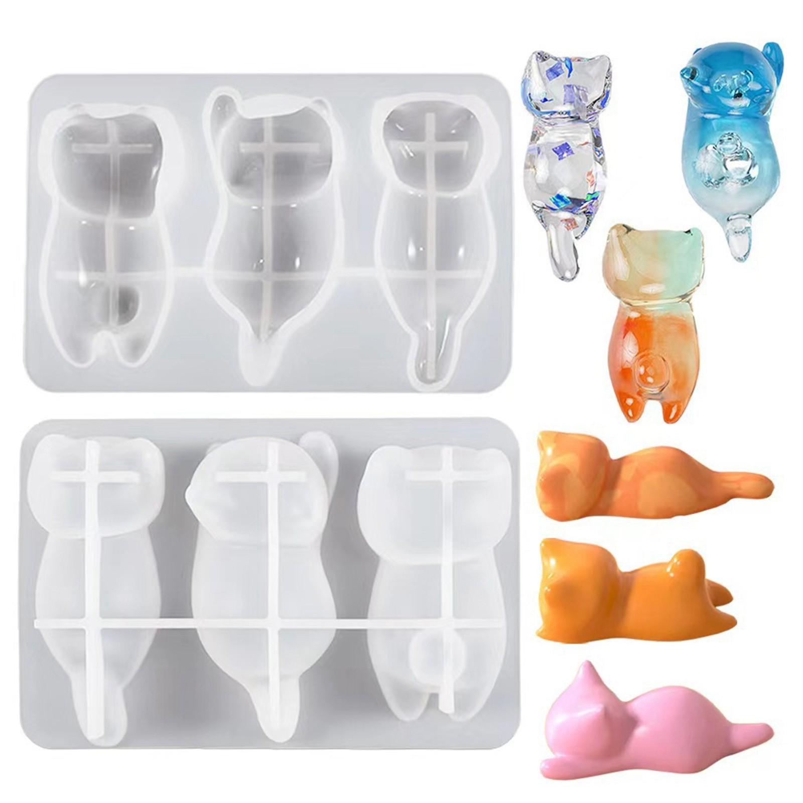 

Силиконовые формы с тремя головками, силиконовые формы для кристальной смолы, креативные формы для брелоков, формы для игрушек ручной работы One Size белый