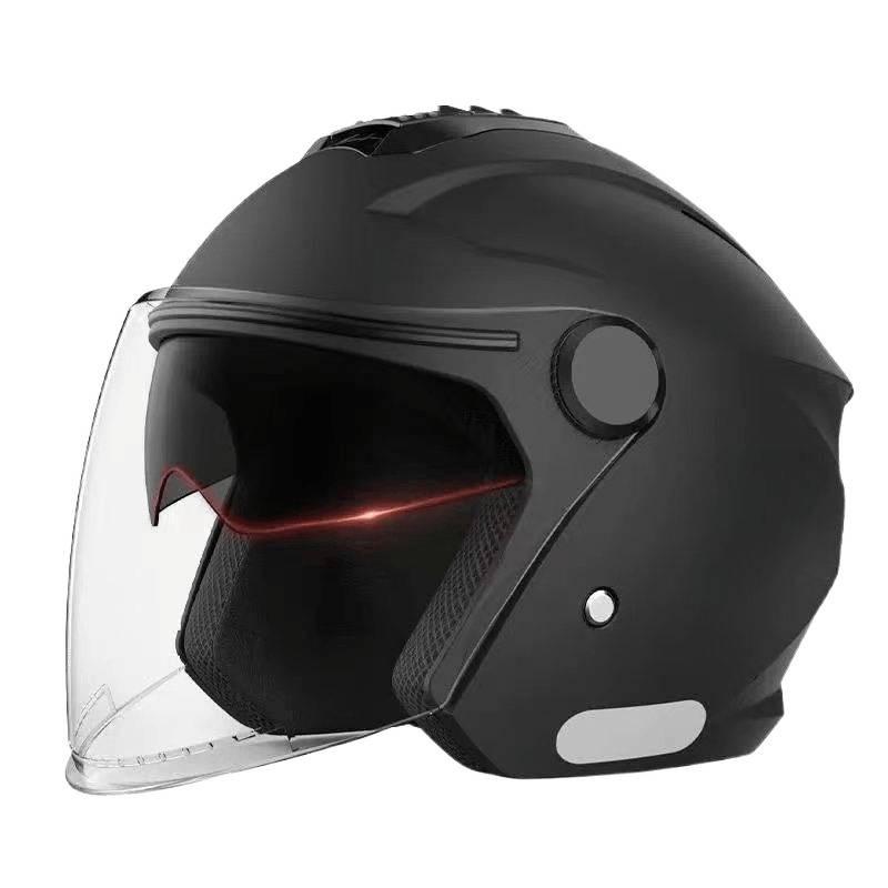 Unisex Electric Vehicle Helmet with Cold Protection, Warm Neck Gaiter, Detachable Half Helmet, Motorcycle Safety Features & Dual Visor.