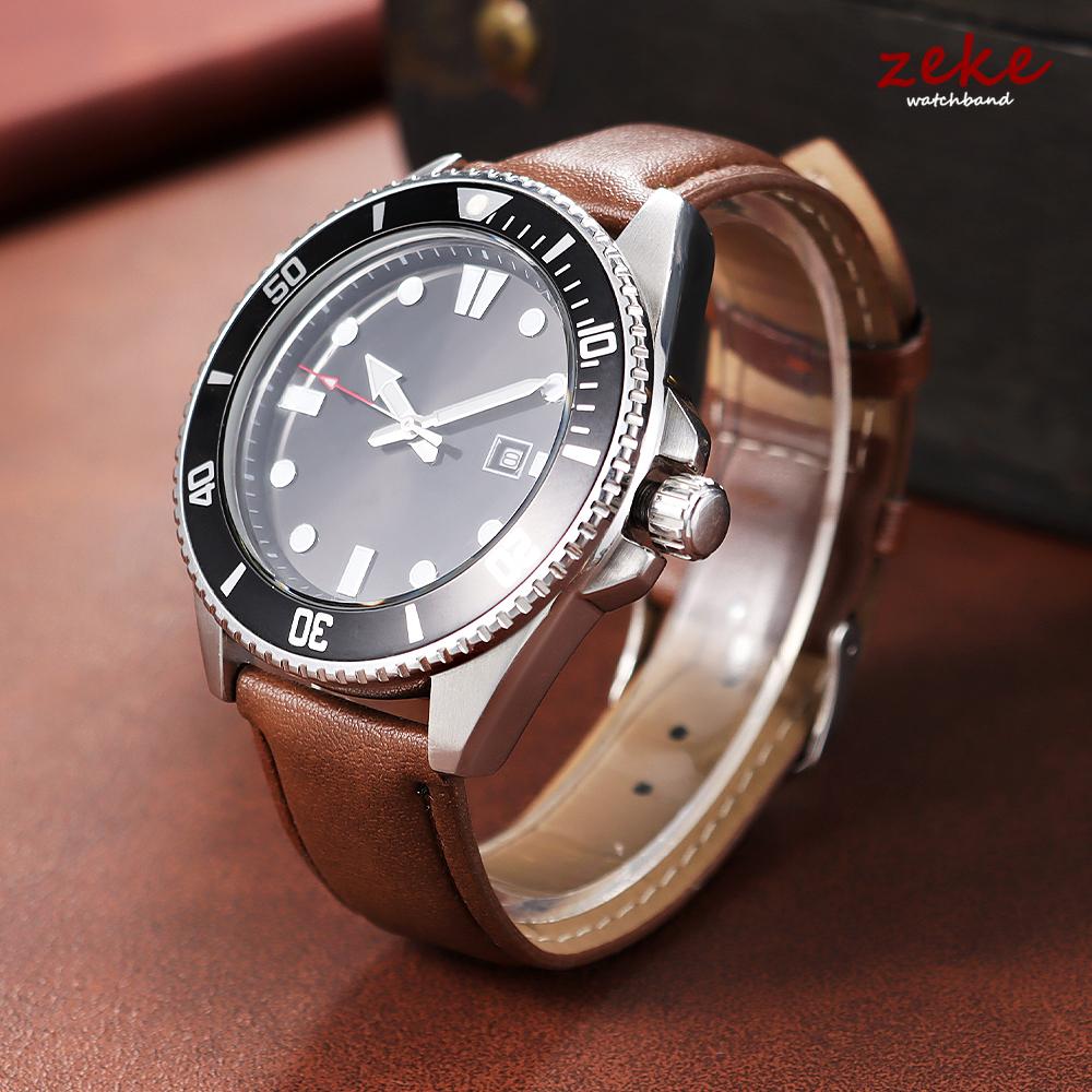 20mm 22mm Vintage Brown PU Leather Strap Suitable for Men's and Women's Straps for Smartwatch Watch Accessories Black Watch Band